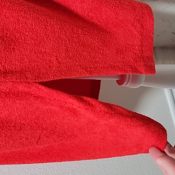 Vintage Vicky Vaughn Strapless Mini Dress Terrycloth Elastic Boho Red Rainbow M - Picture 10 of 14